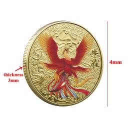 Moedas de animais míticos chineses colecionáveis, moeda de dragão, tigre, suzaku, zodíaco, tai chi, medalha comemorativa, sorte - Image 2