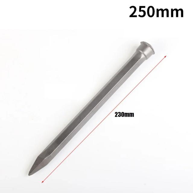 Cinzel de Escultura Duro com Cabeça Chata e Apontada para Pedra - Disponível em 250mm, 300mm e 350mm, 1 Peça