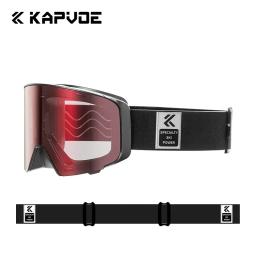 Kapvoe óculos de esqui fotocromáticos, masculino e feminino, esportivo, neve, montanha, duplo, antiembaçante, inverno, ar livre, snowboard, neve, esqui - Image 1