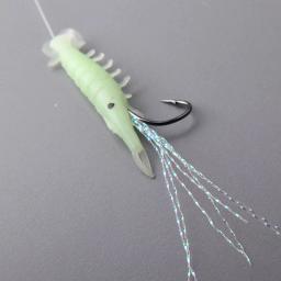 DNDYUJU-Conjunto de isca de pesca macia, isca de camarão luminosa, falsas iscas sem verme, brilham no escuro, 5 sacos - Image 4