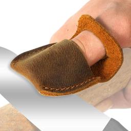 Ferramenta De Bordado De Mão De Couro Macio Artesanato, Feltragem De Agulha, Protetores De Dedos, Guardas, Índice De Polegar, Guarda De Proteção, 1Pc - Image 1