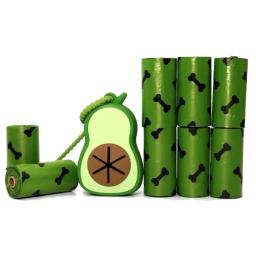 Sacos extra grossos do cocô do cão para animais de estimação, biodegradáveis, distribuidor do saco do cão, colhedor do silicone, abacate, carry-on, grampo - Image 4