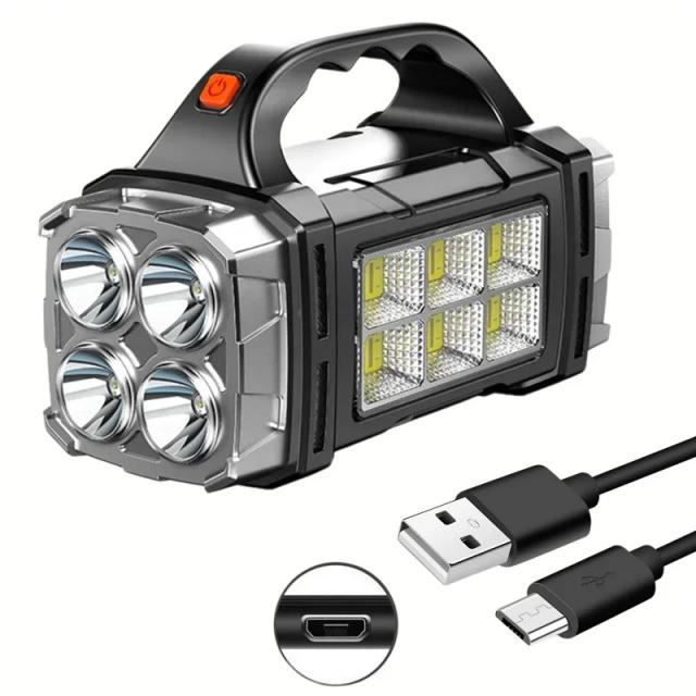 Lanterna LED COB Recarregável Potente para Acampamento e Atividades ao Ar Livre