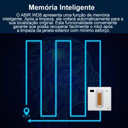 Robô Lavador de Janelas ABIR WD8, Pulverização de Água Dupla, Memória Inteligente, Sucção a Vácuo de Alta Potência, Sensor a Laser, Robô de Limpeza de Vidros Domésticos, Controle por APP - Image 6