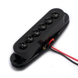 Captador de guitarra elétrica Single Coil para guitarra ST, ímã Cerêmico, pescoço, meio, ponte, preto Acessórios - Image 2