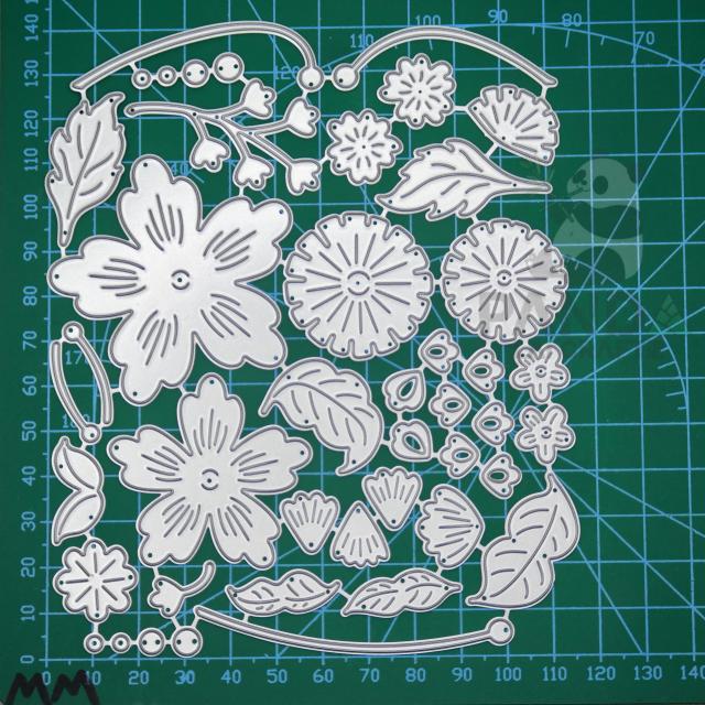 Corte de Metal PANDALAI para DIY: Álbum Decorativo, Embossing em Papel Cartão e Stencil Floral para Artesanato