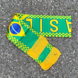 Aerlxemrbrae personalizado cetim poliéster futebol cachecol, 14x130cm, Alemanha, Itália, Inglaterra, Espanha, Brasil, França - Image 2
