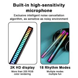 Música rgb controle de som luzes led app controle captador luz ritmo ambiente para o jogo tv do computador do carro luzes decora - Image 5