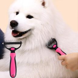 Um animal de estimação dupla face nó pente cão pente gato beleza remoção do cabelo gato pente suprimentos para animais de estimação - Image 2