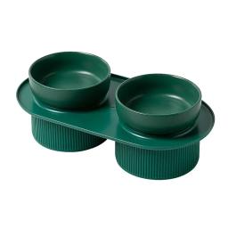 Tigela Cerâmica Elevada para Animais Alimentador de Cachorros, Suporte Elevado Elevado Tigela Dupla, Água de Alimentação, Cães e Gatos, Gatinho e Cães, Rosa - Image 6