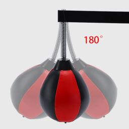 Saco de velocidade altura ajustável resistente couro do plutônio montagem na parede saco de boxe para treinamento esportivo sanda sparring ginásio - Image 5