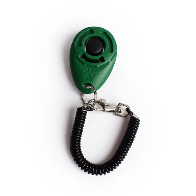 Clicker Plástico Portátil para Pet, Pulseira Ajustável Auxiliar, Dog Click Trainer, Cat Sound, Chaveiro Suprimentos, Novo - Image 1