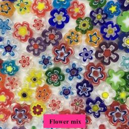 Arte De Telhas De Vidro De Mosaico De Flores Mistas, Contas Redondas para Fazer Jóias, Castiçal Artesanal DIY, Material Artesanal Abajur, 28g - Image 4