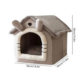 Cama dobrável para dormir, Cama de dormir macia, Removível e lavável, Ninho de cachorro, Ninho de gato semi-fechado, Pet Products - Image 6