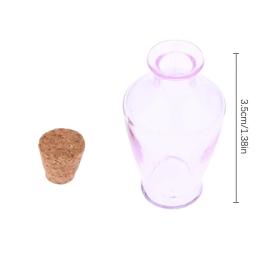 Vaso De Vidro Miniatura para Casa De Bonecas, Jarra De Armazenamento De Flores, Garrafa De Vinho, Garrafa Desejando, W Corked, Home Decor, Brinquedo, Doll House Acessórios, 1:12 - Image 6