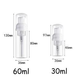 14/28 pces 60ml/30ml garrafa dispensadora de espuma de plástico recarregável mini garrafa de espuma espuma dispensador de sabão bomba garrafas-para viagens - Image 4