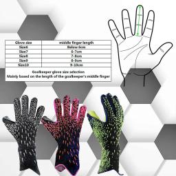 Luvas De Goleiro De Futebol De Látex Espessado, Goleiro Profissional, Futebol, Esportes, Treino, Partida, Adultos, Juventude - Image 2