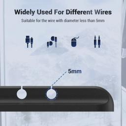 L16 Cable Organizer 5 Furo Silicone USB Desktop Management Clip Holder para Web Mouse Headset Wire Organizer - Image 2