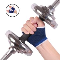 Luva De Apoio De Pulso E Mão, Luva Elástica Azul, Bandagem Esportiva, Envoltório De Ginásio, 2Pcs - Image 3