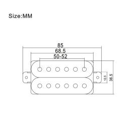 Humbucker 6 cordas captador de guitarra elétrica bobina dupla humbucker guitarra elétrica captador ponte ou pescoço captador preto - Image 5