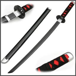 Demônio Slayer Katana Espadas, bambu madeira Anime Katana Arma, Tanjirou Cosplay Espada, Prop Toy Presente Boy, Ninja Blade, 80cm - Image 6