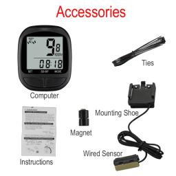 Computador de bicicleta à prova d'água com display LCD, velocímetro bicicleta e odômetro, MTB equitação cronômetro, equipamento ciclismo - Image 6