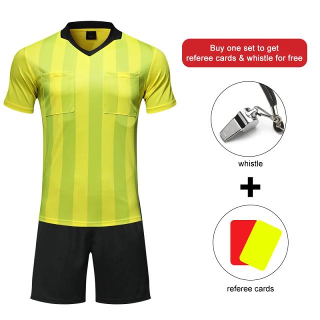 Camisa de árbitro de futebol masculina personalizada com opções de cores e tecido respirável