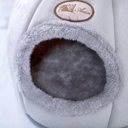 Cama confortável para animais de estimação, casinha de cachorro pequena, barraca para gatos, cesta de esteira, ninho aconchegante, tenda interna, ninho aconchegante, inverno - Image 5