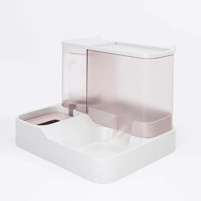 Grande capacidade automática Cat Food Dispenser água potável Bowl Pet Supplies molhado e seco separação Dog Food Container - Image 1