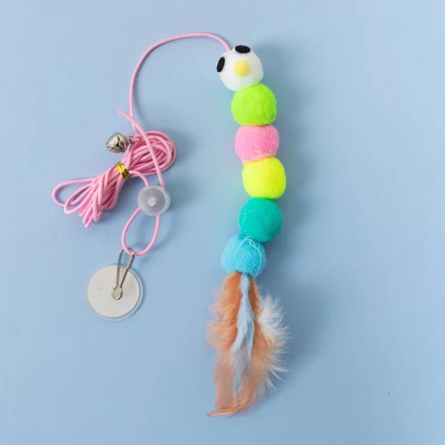 Experimente a Diversão com Brinquedos Interativos de Gato: Lagarta de Corda e Porta Telescópica para Seus Pets