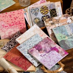 20 pçs do vintage fundo adesivos flores bronzeamento adesivos decorativos retro pose diy criativo conjunto de material colagem - Image 5
