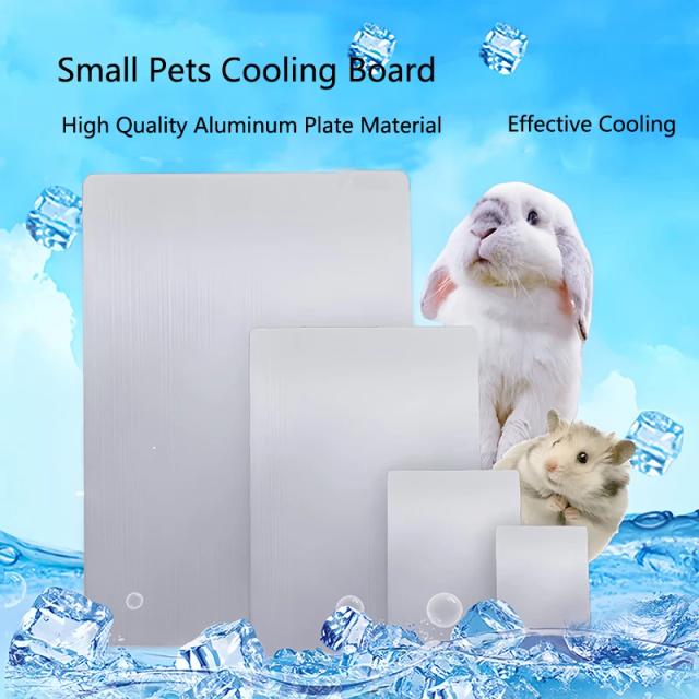 Esteira Resfriadora de Verão para Pequenos Animais de Estimação, Cama Gelada para Coelhos e Hamsters em Alumínio Refrescante