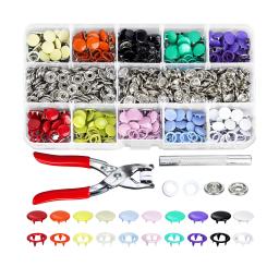 Botões de costura de metal, 200 peças, oco/sólido, prendedores de pressão para instalação de bolsas de roupas, faça você mesmo, alfaiate familiar - Image 2