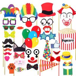 Acessórios para festas de aniversário, 36 peças, adereços para fotos de circo, para casamento, carnaval, despedida de solteira, roupa de festa - Image 4
