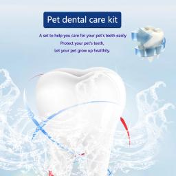 Kit de Controle Tártaro para Animais de Estimação, Creme Dental, Escova Dental, Kit Cuidados Odontológicos para Gato, Limpeza Dentes, Grooming Suprimentos, 4PCs - Image 3