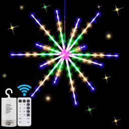 2023 anos novos led fogos de artifício luzes da corda meteoro lâmpada alimentado por bateria para festa de natal casamento decoração interior ao ar livre - Image 2