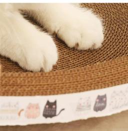 Scratcher ondulado resistente ao desgaste Raspadores redondos e ovais, Brinquedos Garra de Moagem para Gatos, Cama para Gato, Acessórios Ninho - Image 2