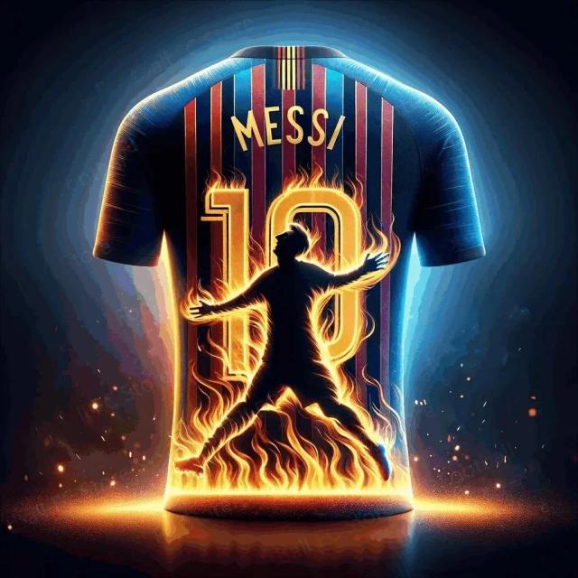 Camisola Masculina de Futebol Americano Messi Estampada em 3D, T-shirt Respirável para Treino e Desporto Infantil e Adulto