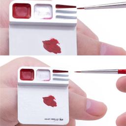 Modelo ferramenta de pintura paleta de dedo em miniatura cor arte misturador portátil paleta caneta revestido paleta de dedo para modelo militar - Image 5