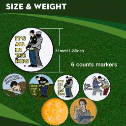 6 contagens engraçado feliz gilmore conjuntos de marcadores de bola de golfe, acessórios de golfe para homens golfistas pai namorado marido aniversário dia dos pais - Image 4