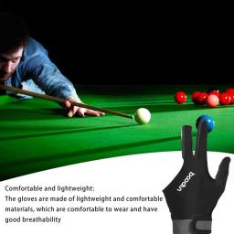 Luvas de treino da mão esquerda para bilhar, confortável, deslizamento fino, ajustável, durável, costurado duplo, 3 dedos, piscina predadora - Image 5