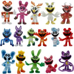 Personagens de desenhos animados Modelo Estatueta para Crianças, Bonecas Colecionáveis, 2 Figuras, Jogo Animal, Coelho, Gato, Cão, Urso, Presente de Brinquedo, 8Pcs, Conjunto - Image 1