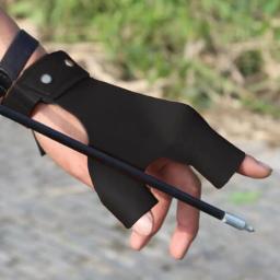 Ao ar livre tiro com arco luva, durável arco handguard, falso couro mão guarda, protetor de dedo para jovens e adultos - Image 4