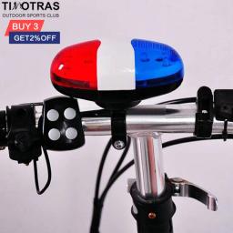 Sirene eletrônica para carro de polícia, 6 sirene LED, 4 sons de tom, campainha de bicicletas, lanterna traseira - Image 1