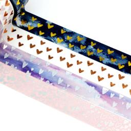 Conjunto de fitas Washi para Scrapbooking, fita adesiva, papelaria bonito, papel japonês, decoração dos namorados corações, novo, 1pc, 10m - Image 3
