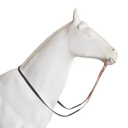 Reinos de cavalo ocidental com aperto de borracha de couro espesso - Image 3