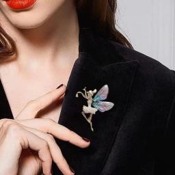Broche de Fada Borboleta para Mulheres, Alfinetes de Lapela Elegantes, Broches Beleza Dançando Meninas Corsage Asas de Anjo, Jóias de Casamento - Image 1