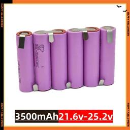 2S1P-6S2P 18650 35E 3500mAh 7000mAh 7.4V 12.6V 14.8V 18V 25.2V 29.6V para baterias de chave de fenda solda 18650 bateria - Image 4