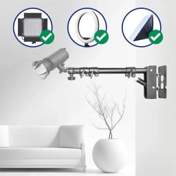 Wall Mounted Flexible Boom Braço Stand, extensível Strobe, Iluminação Gears Holder, Home Studio, SPA, Salão de Beleza, Massagem Lâmpada, 110 centímetros - Image 5