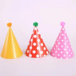 Chapéus de festa de aniversário com bolinhas, coroa artesanal, acessórios fotográficos, decoração do chuveiro do bebê, 11 pcs/bag - Image 3